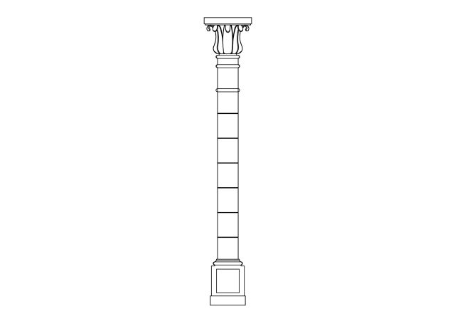 Free Column Elevation CAD Block – DWG, DXF, PDF Format