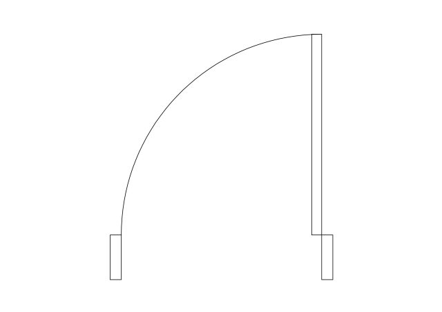 Free Single Door Top View CAD Block – DWG, DXF, PDF Format