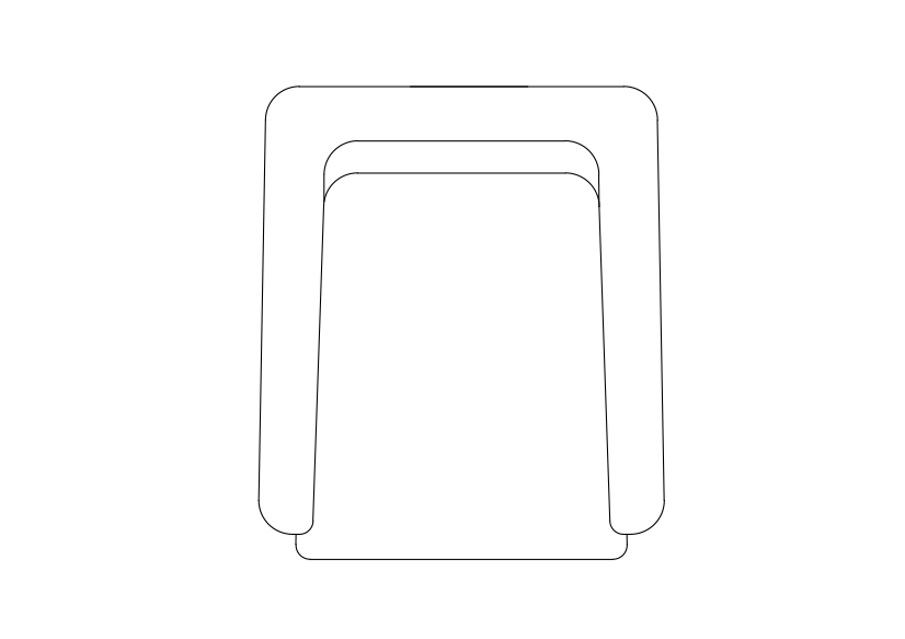Free Armchair top view CAD Block – DWG, DXF, PDF Format