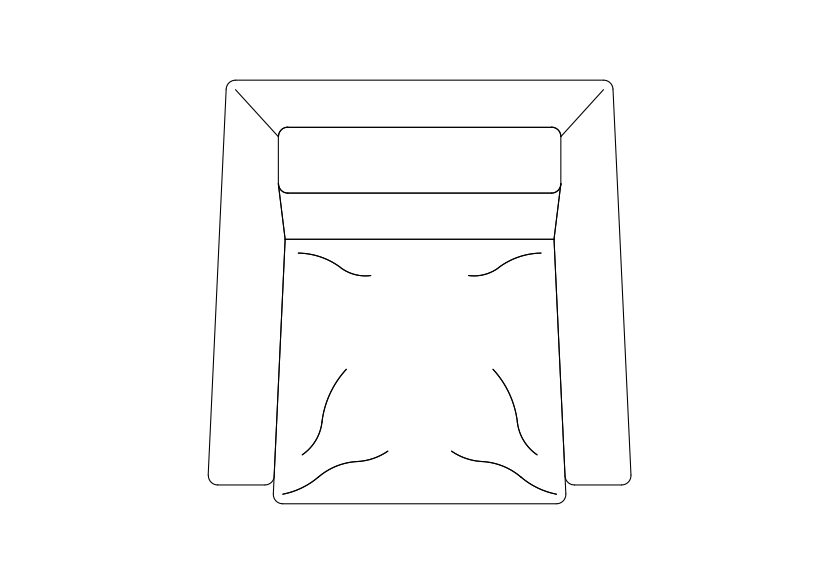 Free Armchair top view CAD Block – DWG, DXF, PDF Format