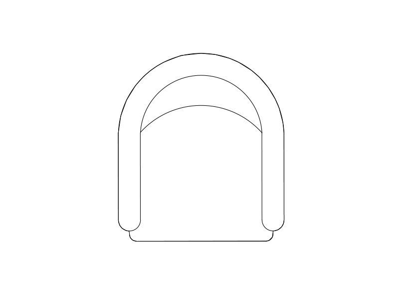 Free Armchair top view CAD Block – DWG, DXF, PDF Format