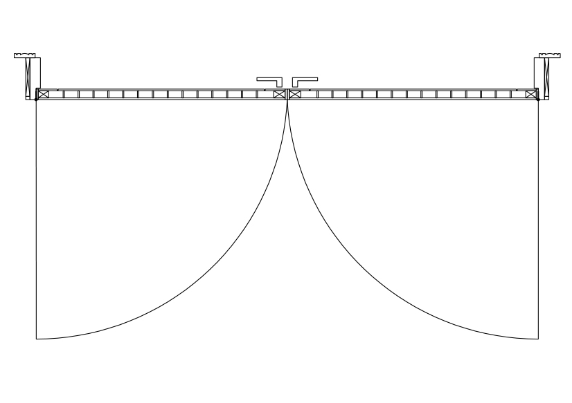 Free Double Door Top View CAD Block – DWG, DXF, PDF Format