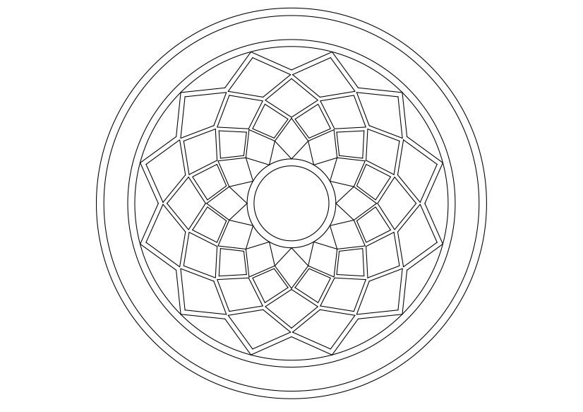 Free Arabic Pattern CAD Block – DWG, DXF, PDF Format