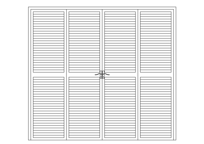 Free Shutters Elevation CAD Block – DWG, DXF, PDF Format
