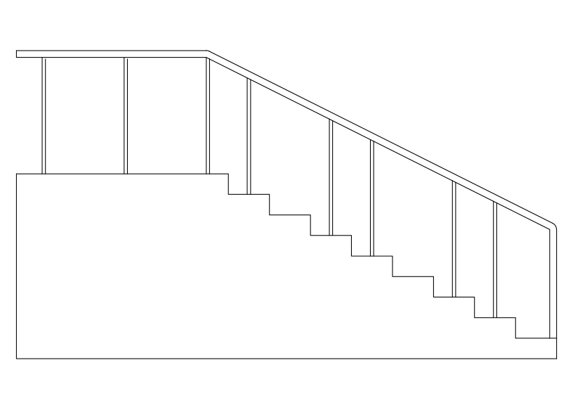 Free Staircase Elevation CAD Block – DWG, DXF, PDF Format