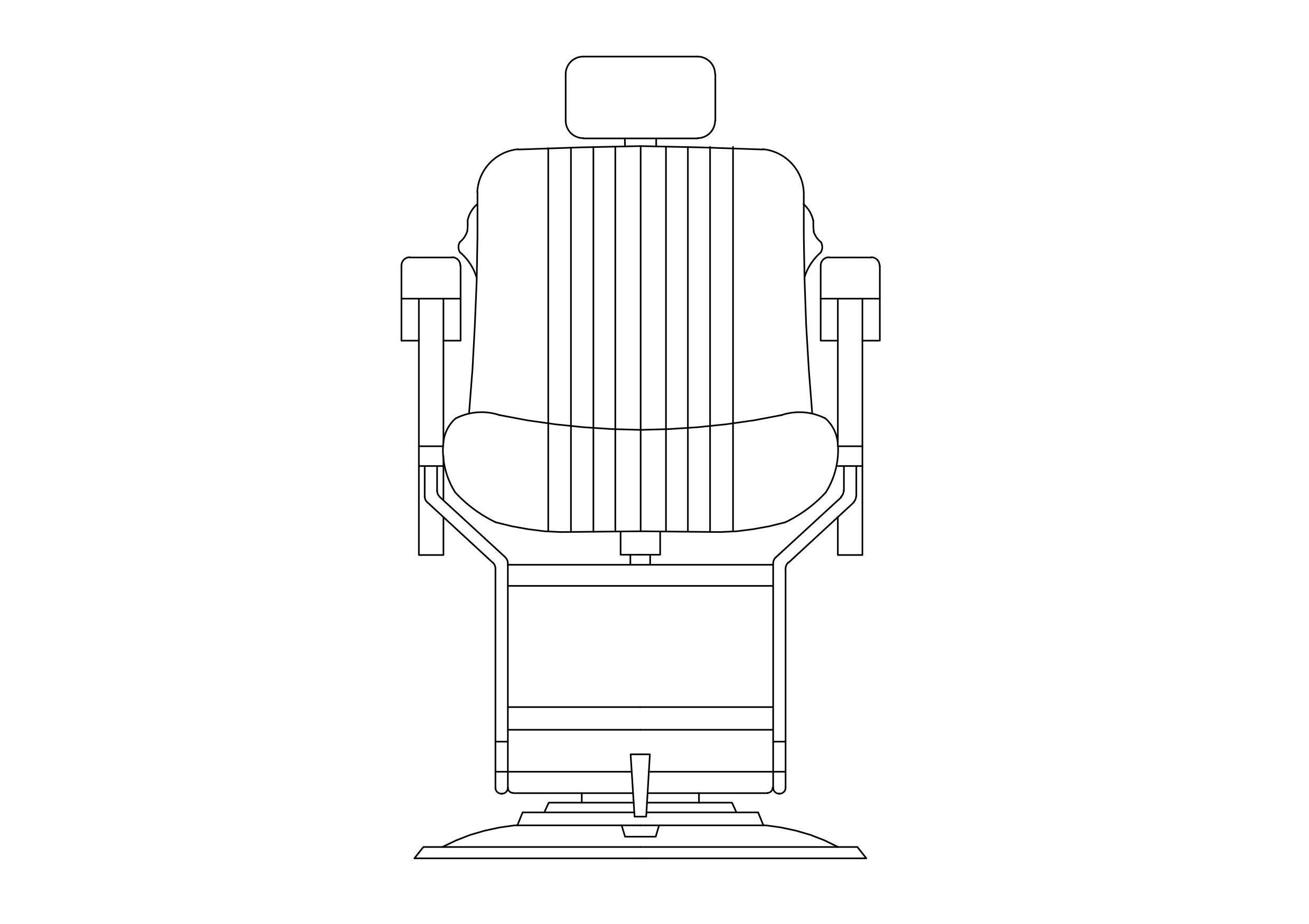 Free Barber Chair CAD Block – DWG, DXF, PDF Format