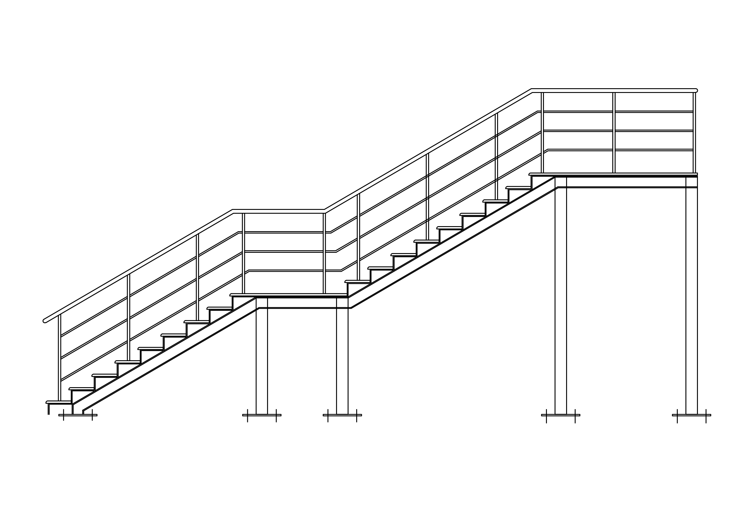 Free Staircase Elevation CAD Block – DWG, DXF, PDF Format