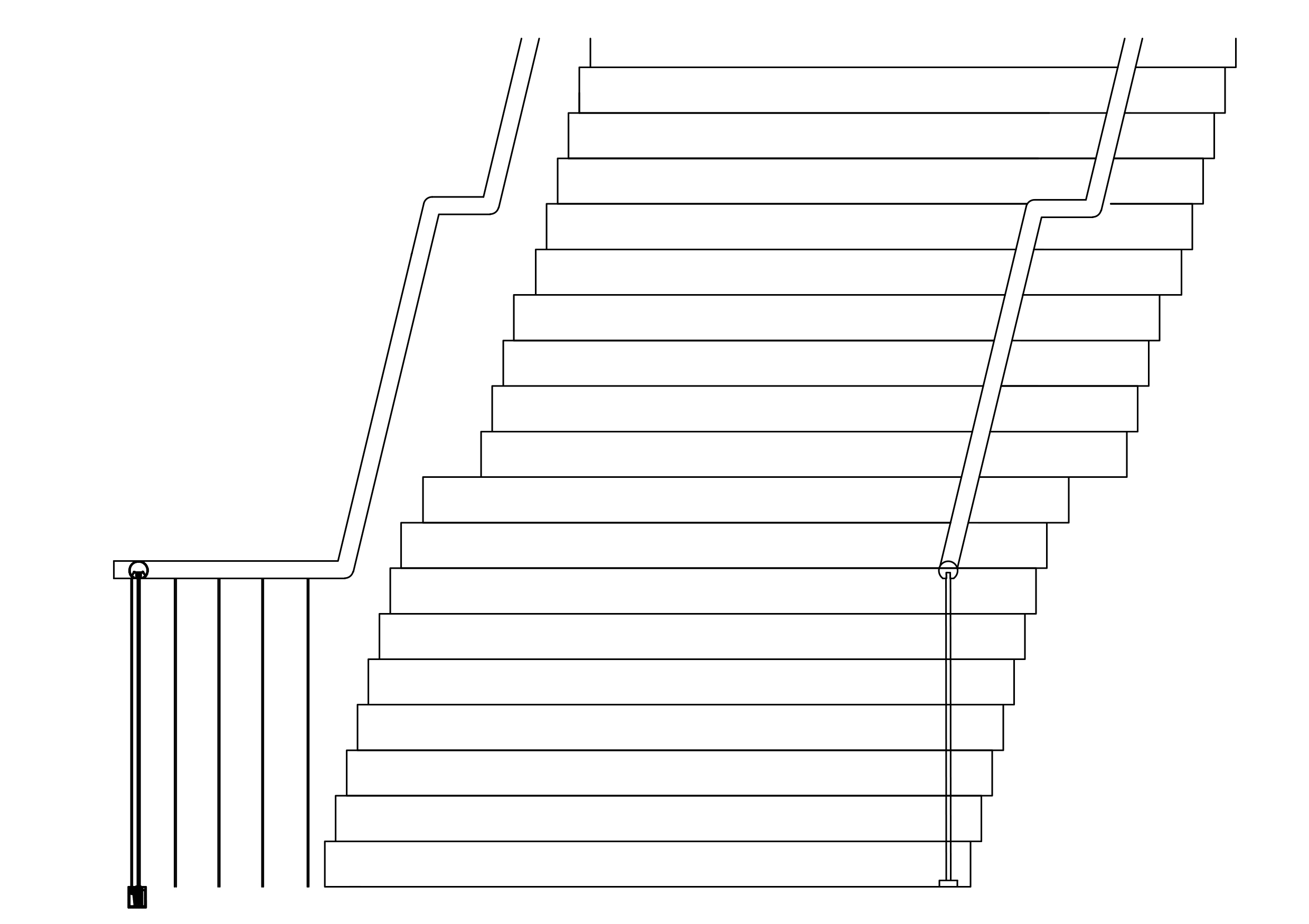 Free Staircase Elevation CAD Block – DWG, DXF, PDF Format