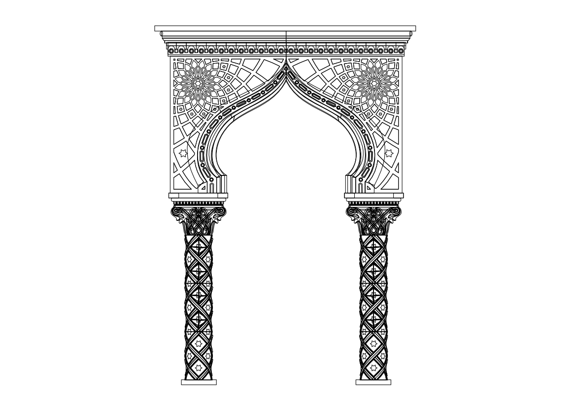 Free Arc Elevation CAD Block – DWG, DXF, PDF Format
