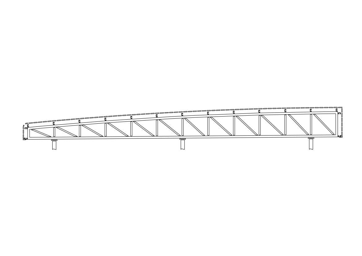 Free Truss Ceiling Section CAD Block – DWG, DXF, PDF Format