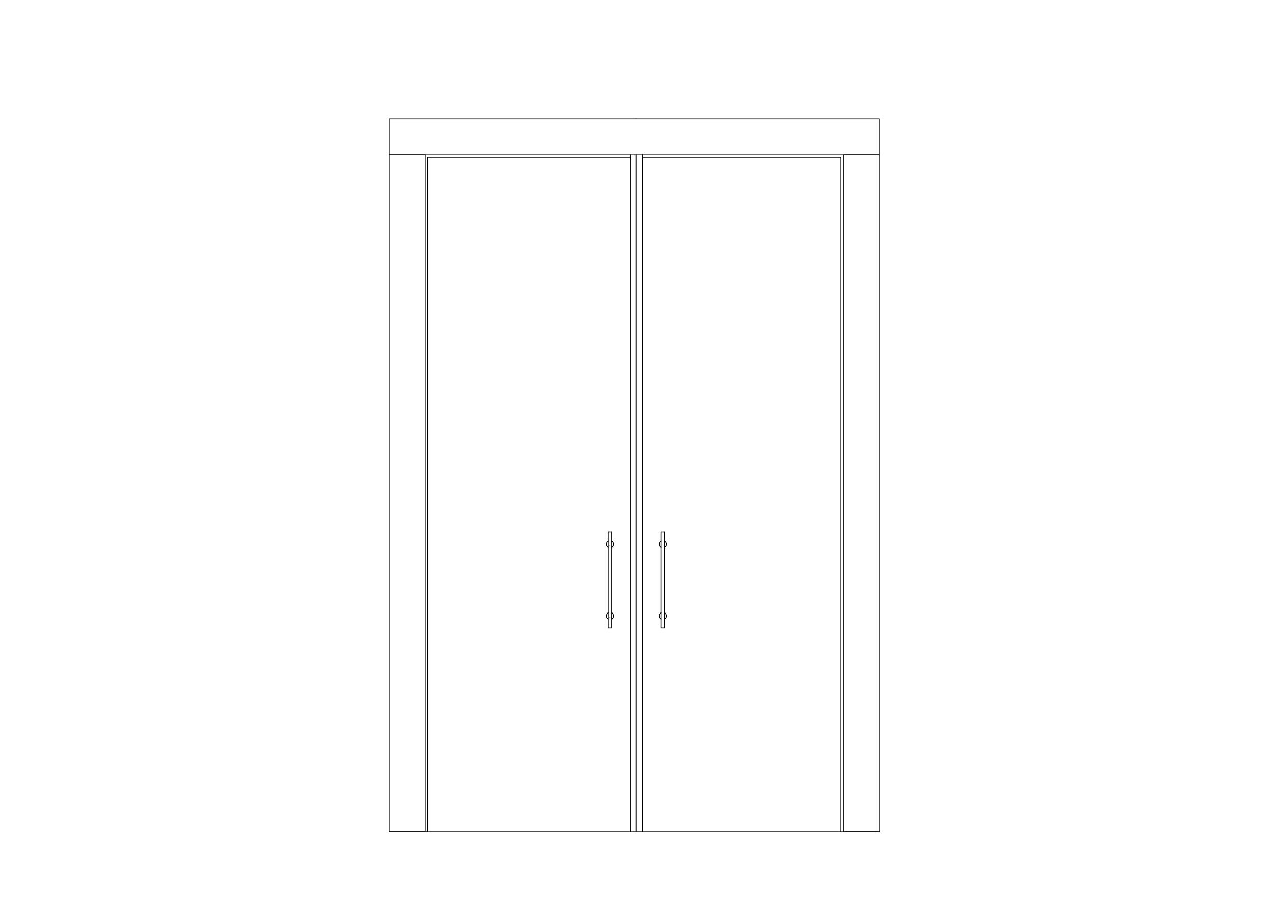 Free Double Door Elevation CAD Block – DWG, DXF, PDF Format
