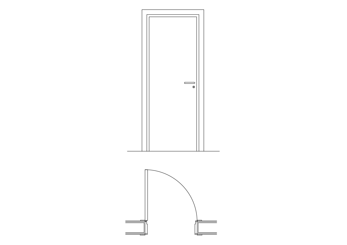 Free Single Door CAD Drawings – DWG, DXF, PDF Format
