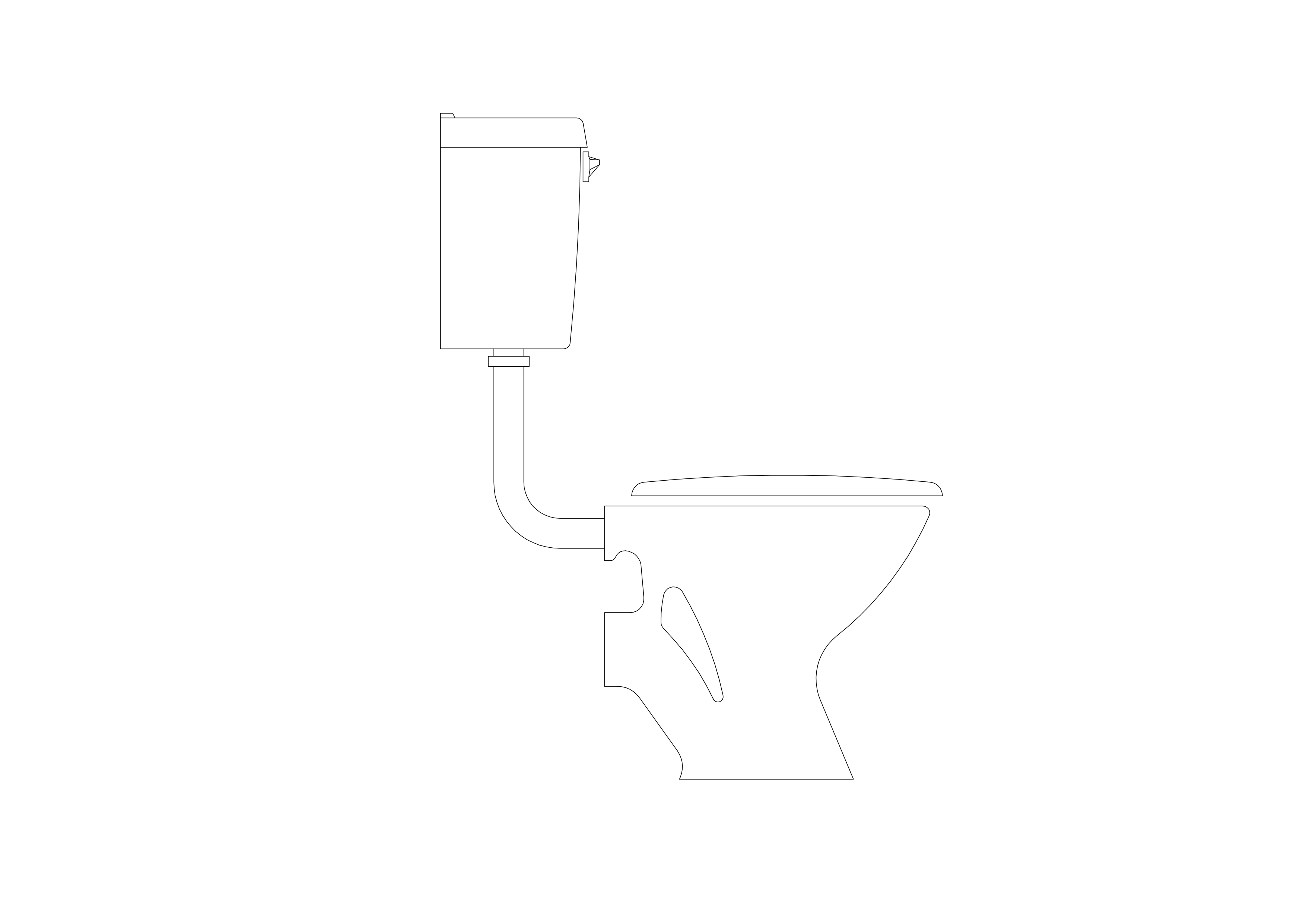 Free Toilet elevation CAD Block – DWG, DXF, PDF Format
