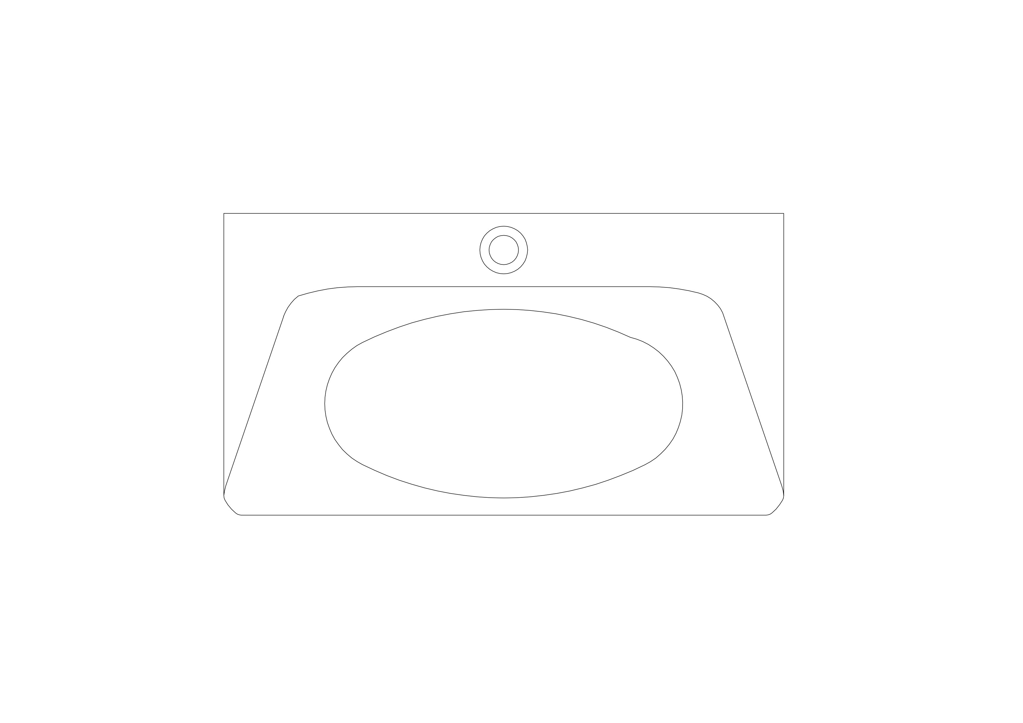 Free Urinal Top View CAD Block – DWG, DXF, PDF Format