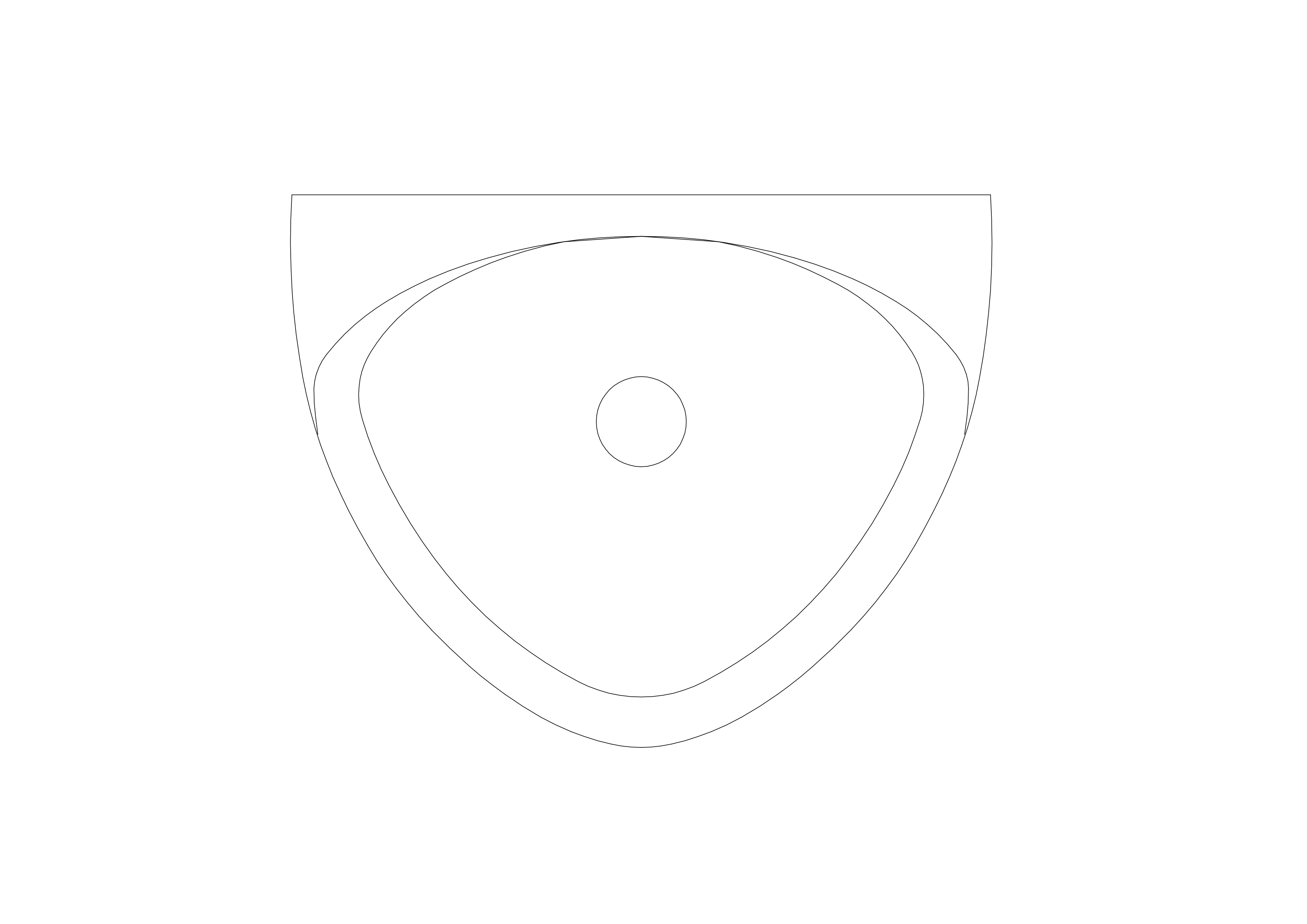 Free Urinal Top View CAD Block – DWG, DXF, PDF Format