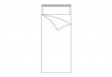 Single bed top view | FREE AUTOCAD BLOCKS