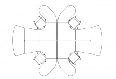 Cubicle Set-up top view | FREE AUTOCAD BLOCKS