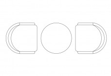 Chairs & Dining table set-up top view | FREE AUTOCAD BLOCKS