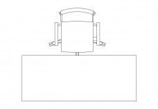 Office Desk set-up top view | FREE AUTOCAD BLOCKS