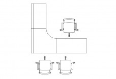 Office Desk set-up top view | FREE AUTOCAD BLOCKS