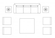 Living room set-up top view | FREE AUTOCAD BLOCKS