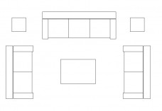 Living room set-up top view | FREE AUTOCAD BLOCKS