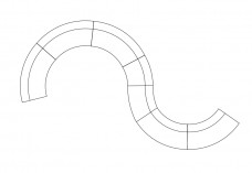 Curved sofas top view | FREE AUTOCAD BLOCKS