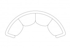 Circular sofa top view | FREE AUTOCAD BLOCKS