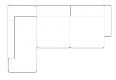 L-shape sofa top view | FREE AUTOCAD BLOCKS