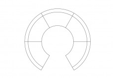 Circular sofa top view | FREE AUTOCAD BLOCKS