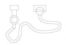 Ablution Spray top view | FREE AUTOCAD BLOCKS