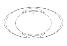 Bathtub top view | FREE AUTOCAD BLOCKS