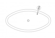 Bathtub top view | FREE AUTOCAD BLOCKS