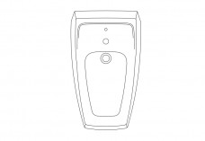 Bidet top view | FREE AUTOCAD BLOCKS