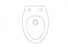 Bidet top view | FREE AUTOCAD BLOCKS