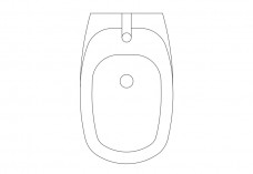 Bidet top view | FREE AUTOCAD BLOCKS