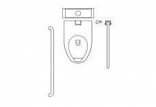 Accessible Toilet top view | FREE AUTOCAD BLOCKS