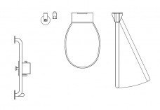 Accessible Toilet top view | FREE AUTOCAD BLOCKS