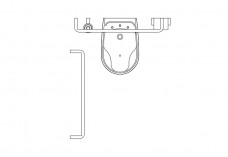 Accessible Toilet top view | FREE AUTOCAD BLOCKS