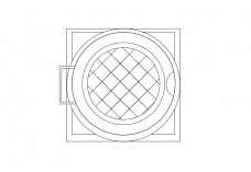 Shower Drain top view | FREE AUTOCAD BLOCKS