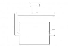 Toilet paper holder top view | FREE AUTOCAD BLOCKS