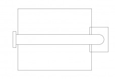 Toilet paper holder top view | FREE AUTOCAD BLOCKS