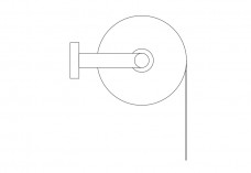 Toilet paper holder elevation | FREE AUTOCAD BLOCKS