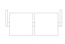 Toilet paper holder top view | FREE AUTOCAD BLOCKS