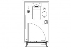 Public Toilet top view | FREE AUTOCAD BLOCKS