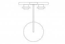 Shower Mixer top view | FREE AUTOCAD BLOCKS