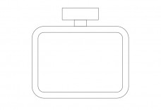 Soap Holder top view | FREE AUTOCAD BLOCKS