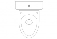 Toilet top view | FREE AUTOCAD BLOCKS