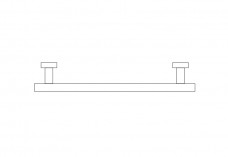 Towel Holder top view | FREE AUTOCAD BLOCKS