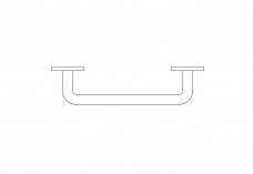 Towel Holder top view | FREE AUTOCAD BLOCKS